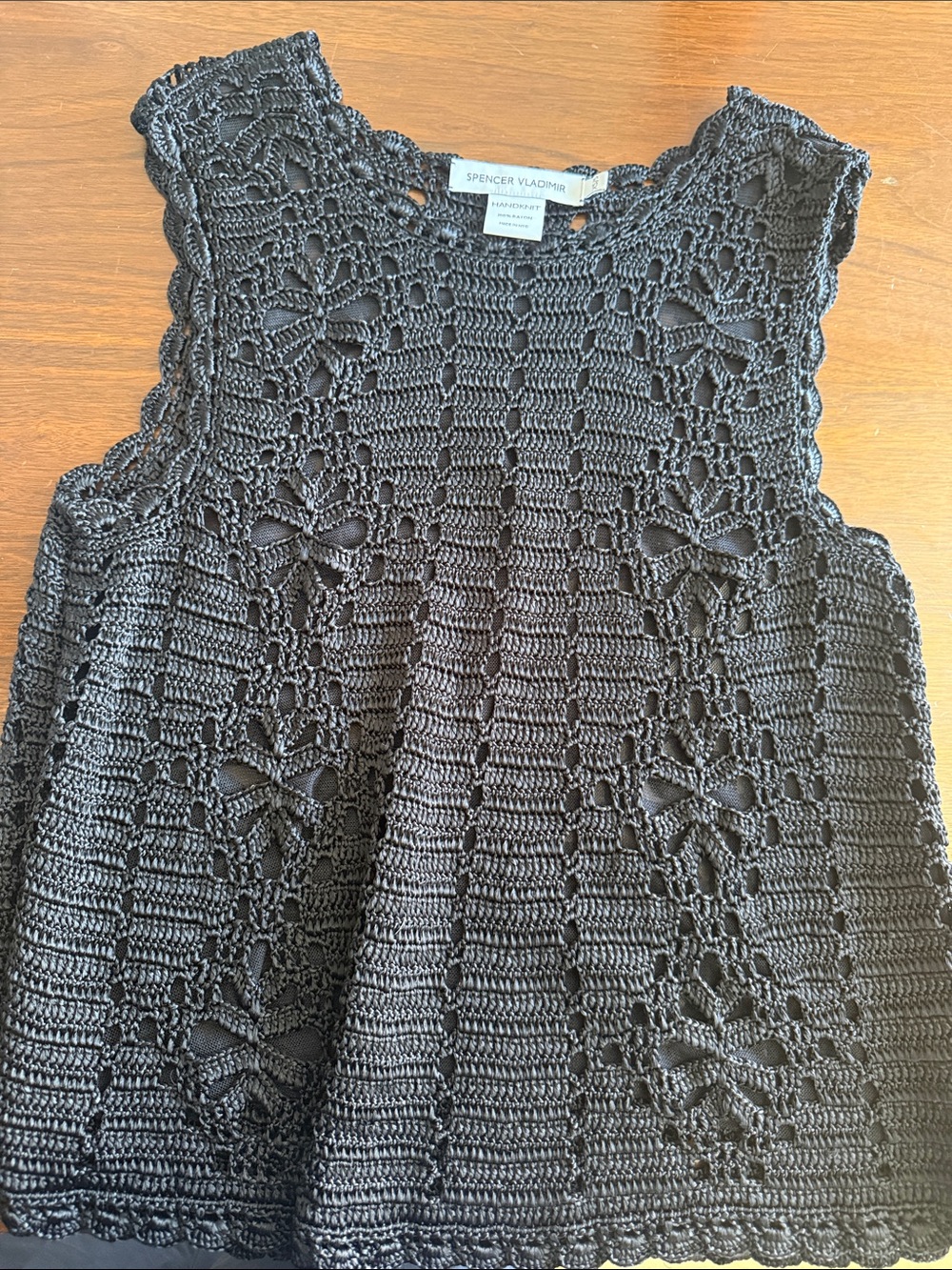 Black Crochet Tank Camisole